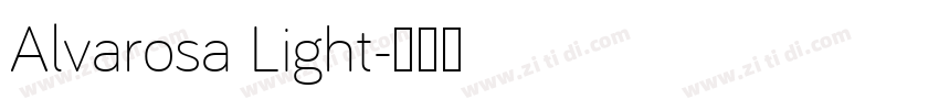 Alvarosa Light字体转换